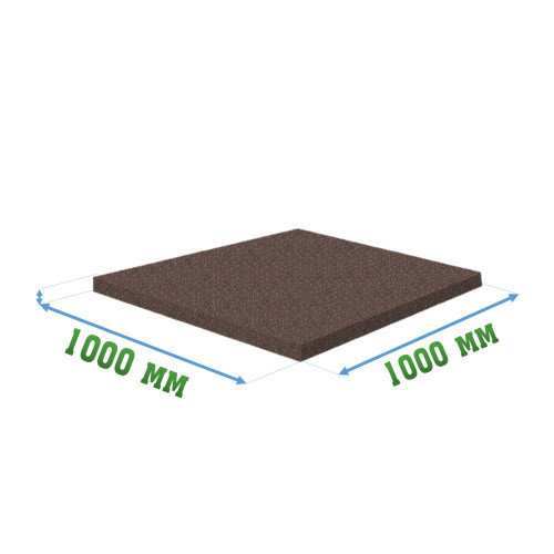 Резиновое покрытие тиров 1000x1000x10мм