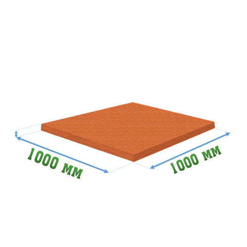 Резиновое покрытие тиров 1000x1000x10мм