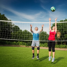 Сетка волейбольная KV.Rezac d=2,0 (Белая с тросом)