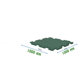 Резиновое покрытие 1000x1000x15мм Puzzle - Pool