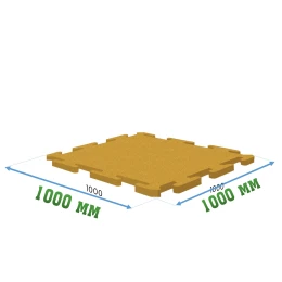 Резиновое покрытие 1000x1000x15мм Puzzle - Pool